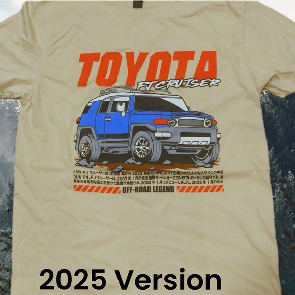 Toyota FJ cruiser hand printed shirt - Picture 1 of 5